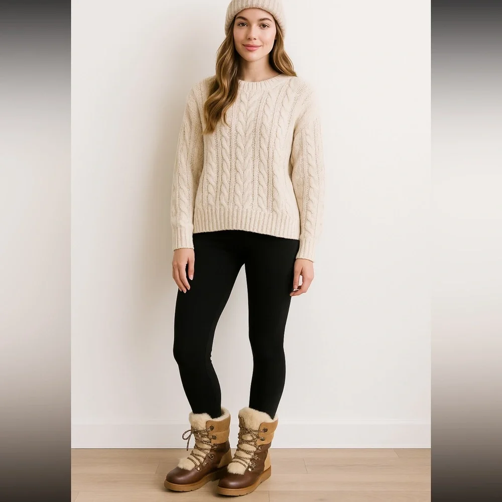 UGG/Winter Boots Women’s Waterproof Leather with Shearling stunning